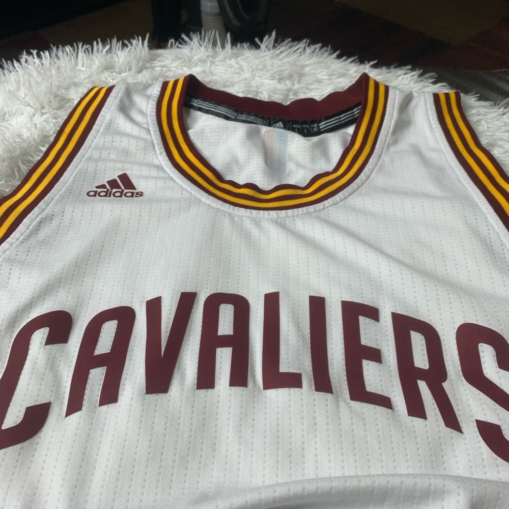 Cavaliers authentic NBA jersey.